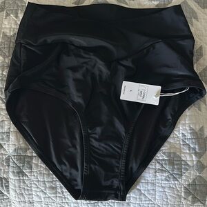 Coral Reef Black Swim Bottoms